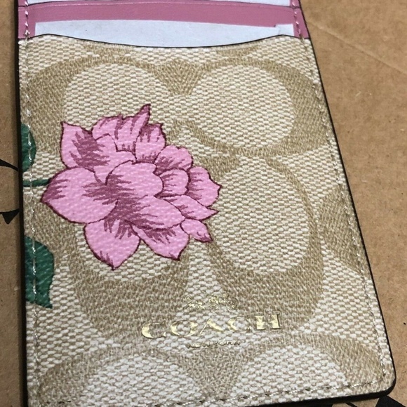 Coach Prairie Rose Print ID Lanyard Card Holder - Picture 4 of 6